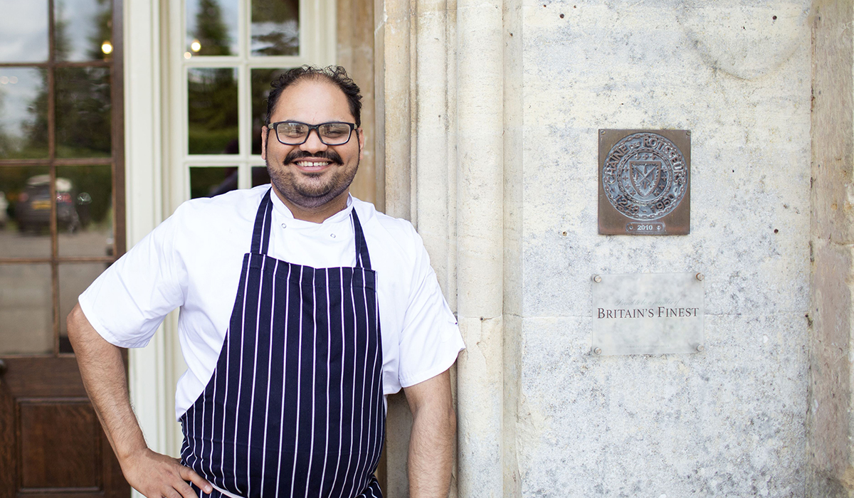 Greenway hotel head chef Abhijit Dasalkar stood outside the hotel entrance